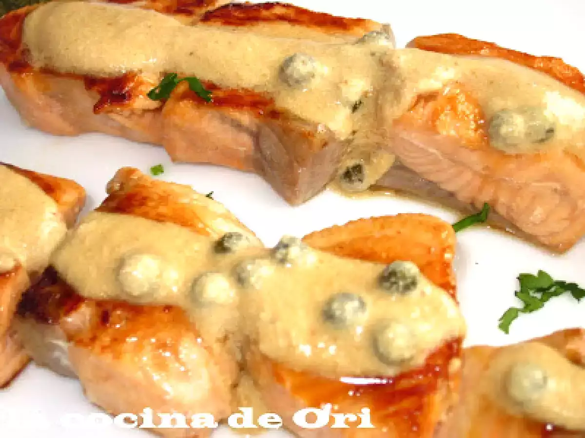 Brochetas de salmón con salsa de soja y limón - foto 2