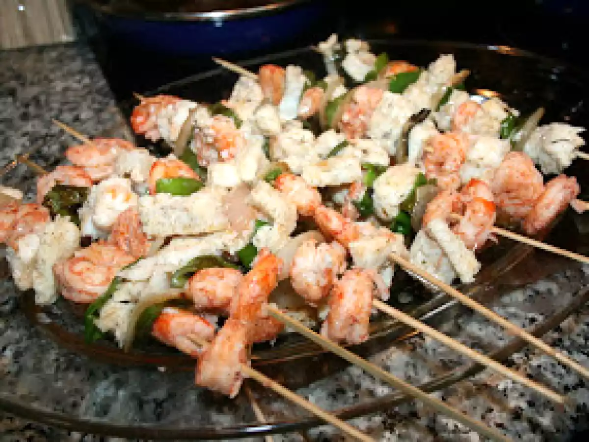 Brochetas marineras