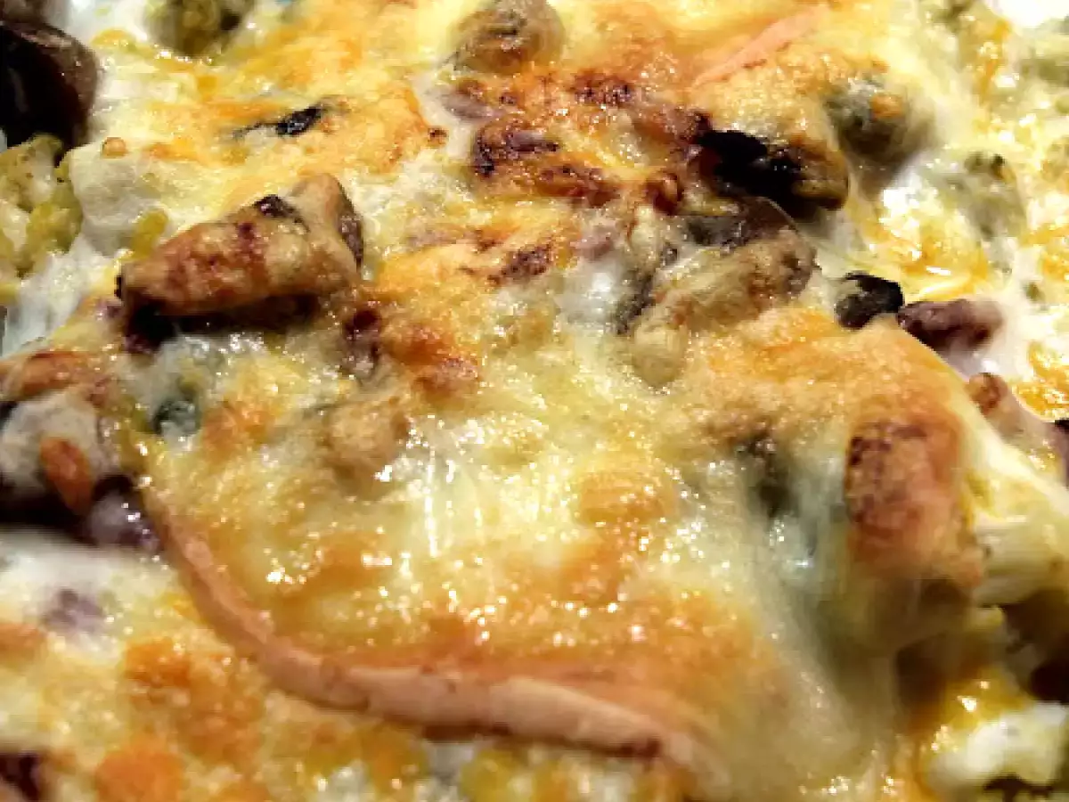 Brocolí con champiñones, beicon y manto de bechamenl - foto 5