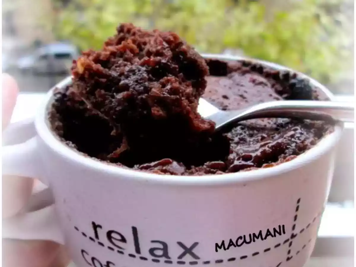 Brownie a la taza en microondas