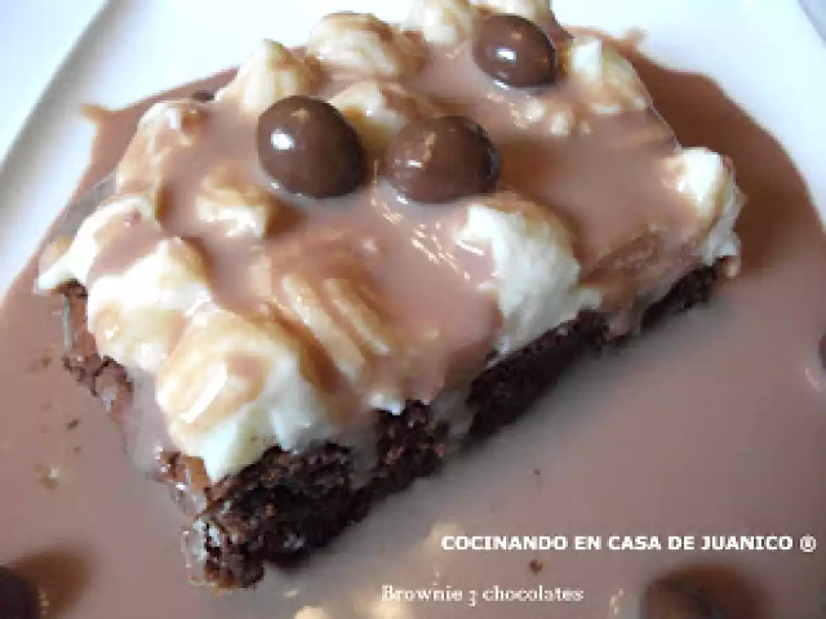 Brownie a los tres chocolates - foto 2