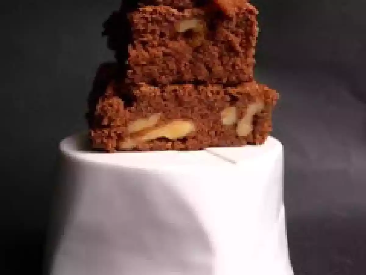 Brownie con mandarinas deshidratadas