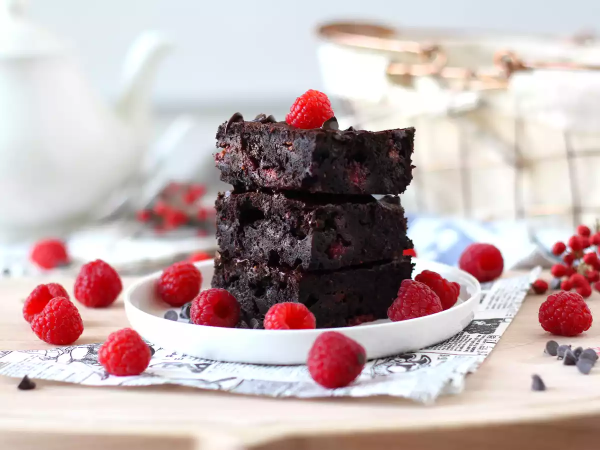 Brownie de chocolate y frambuesa, ¡puro placer! - foto 3