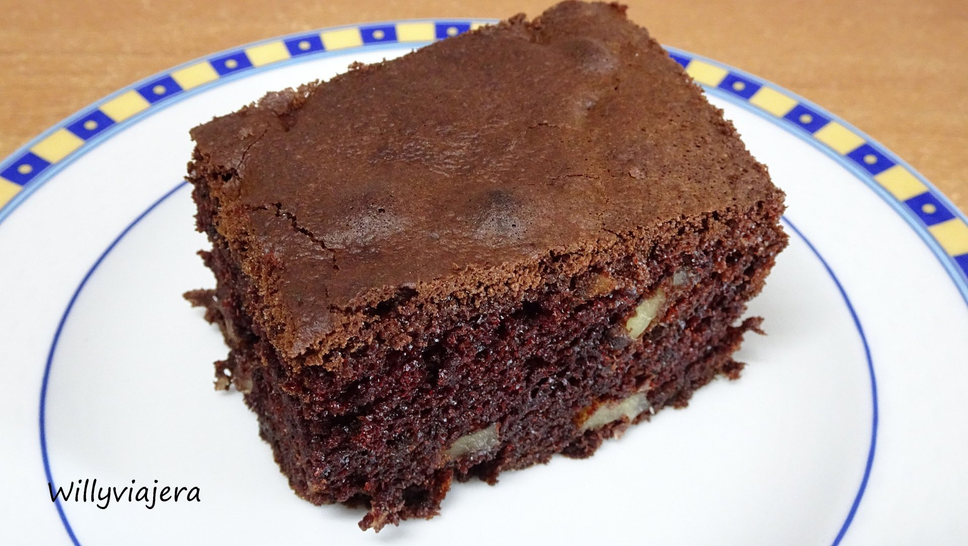 Brownie de chocolate y nueces americano Receta Petitchef