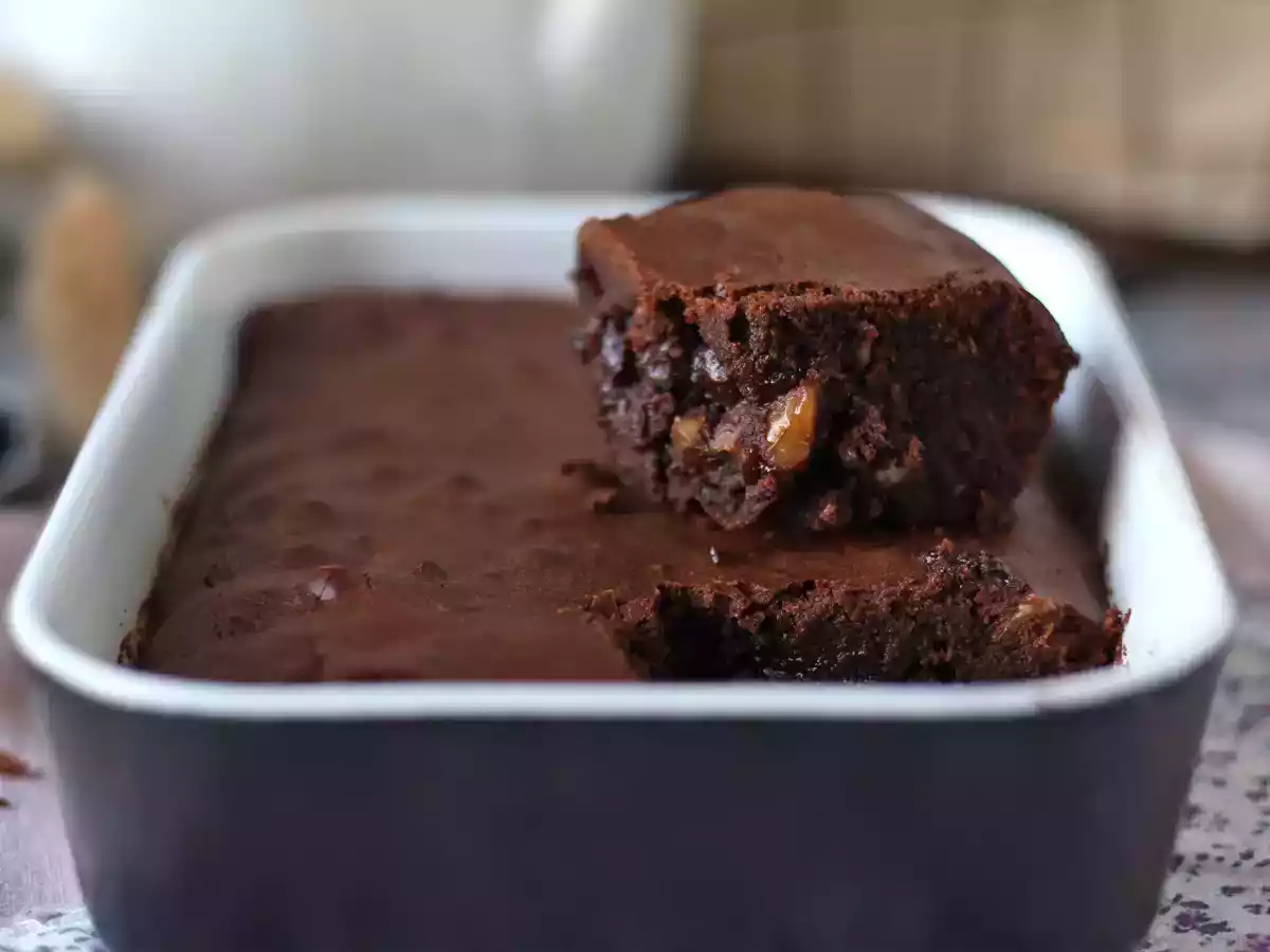 Brownie de chocolate y nueces en Freidora de aire - foto 5