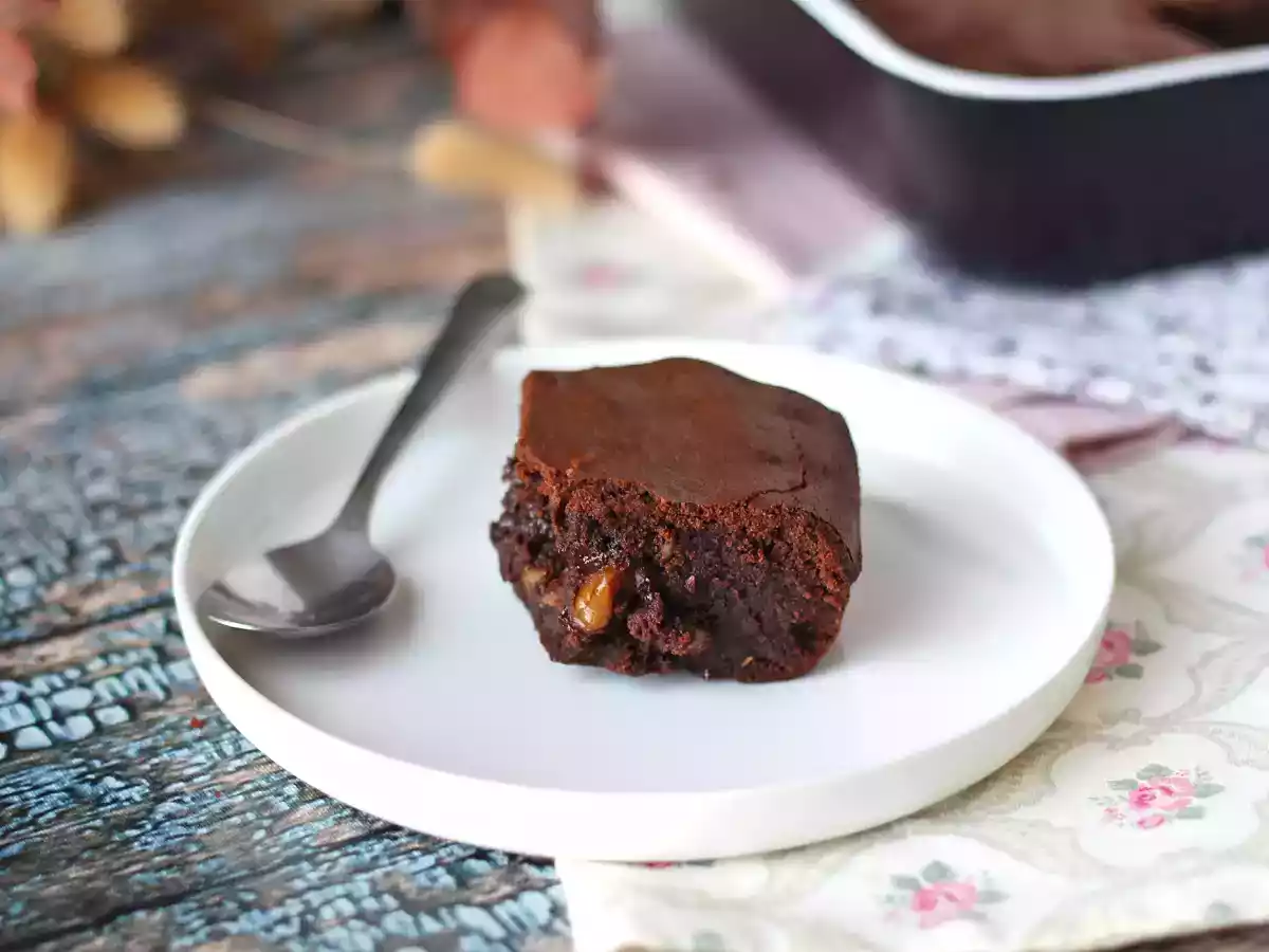 Brownie de chocolate y nueces en Freidora de aire - foto 7