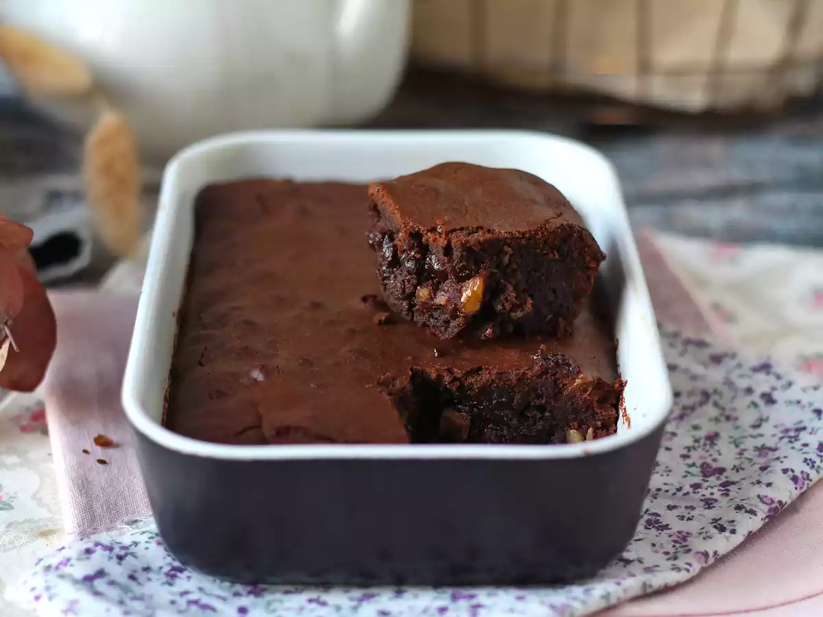 Brownie de chocolate y nueces en Freidora de aire - foto 8