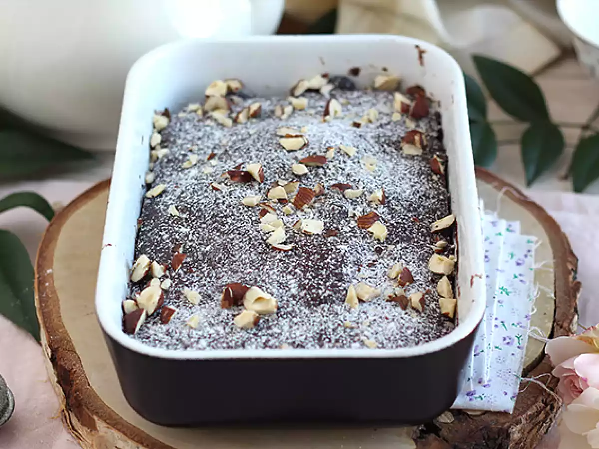 Brownie en microondas, receta express