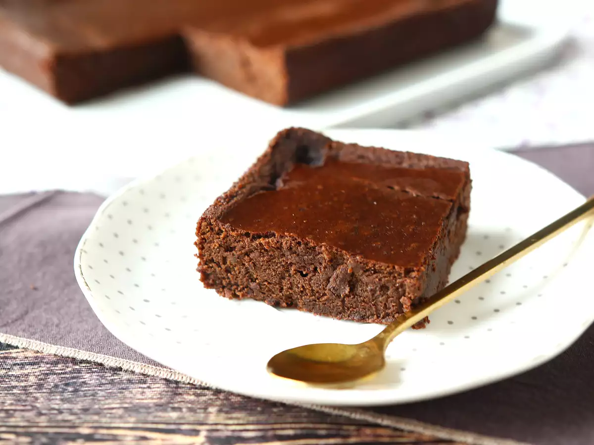 Brownie proteico de chocolate y alubias rojas, sin harina - foto 4