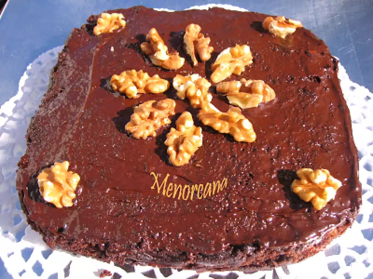 Brownie rápido en microondas