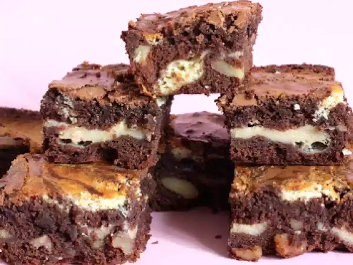 Brownies con Queso Cremoso