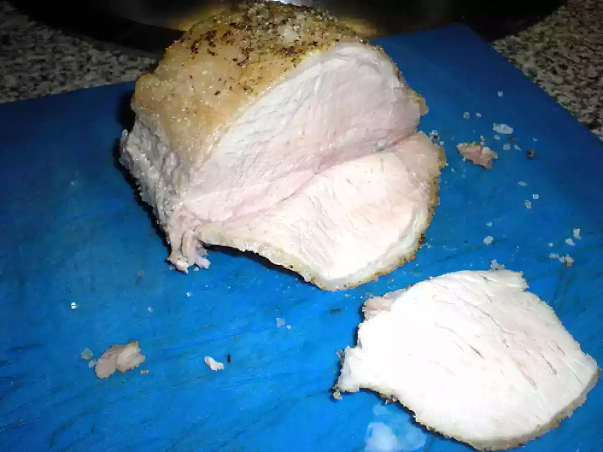 Bruschetta de lomo a la sal con queso curado y tomatitos confitados. Paso a paso. - foto 9