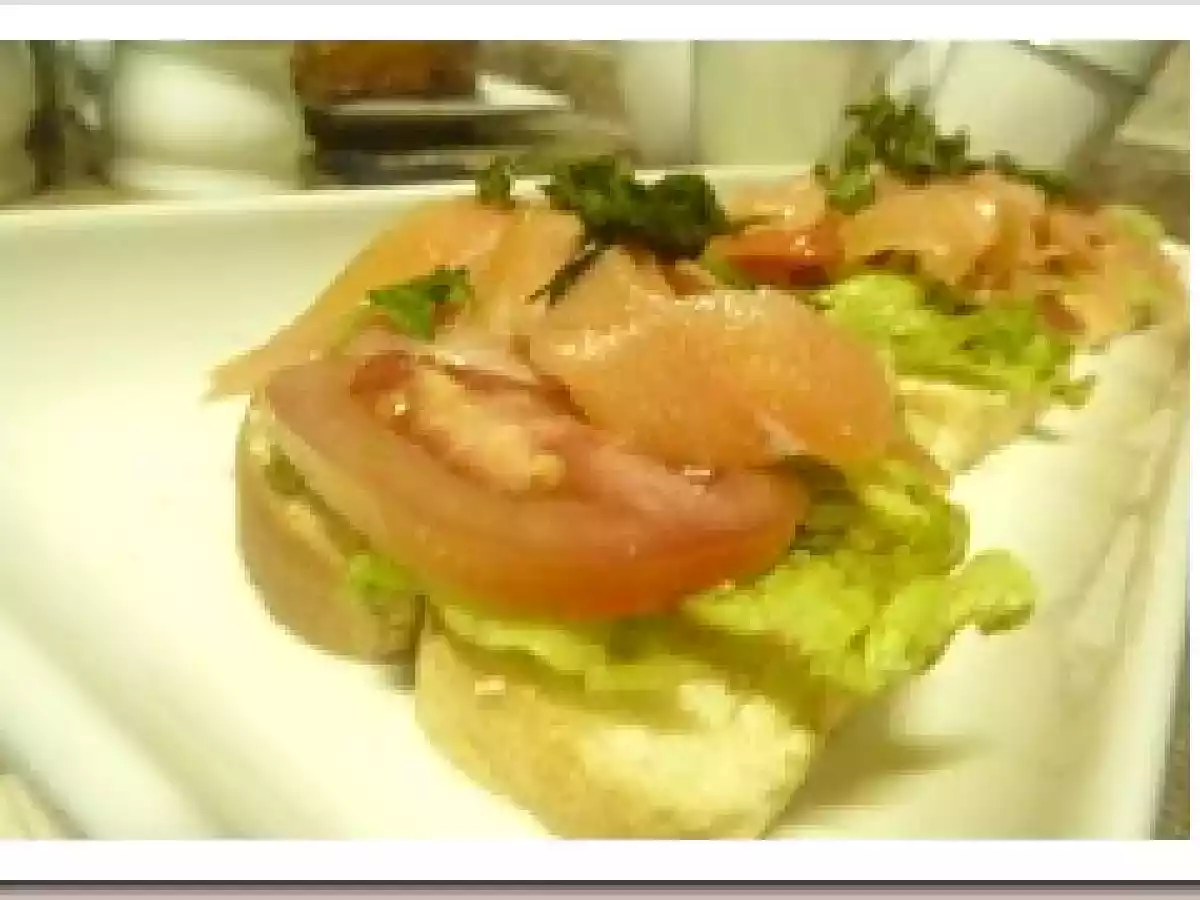 Bruschetta de salmón ahumado
