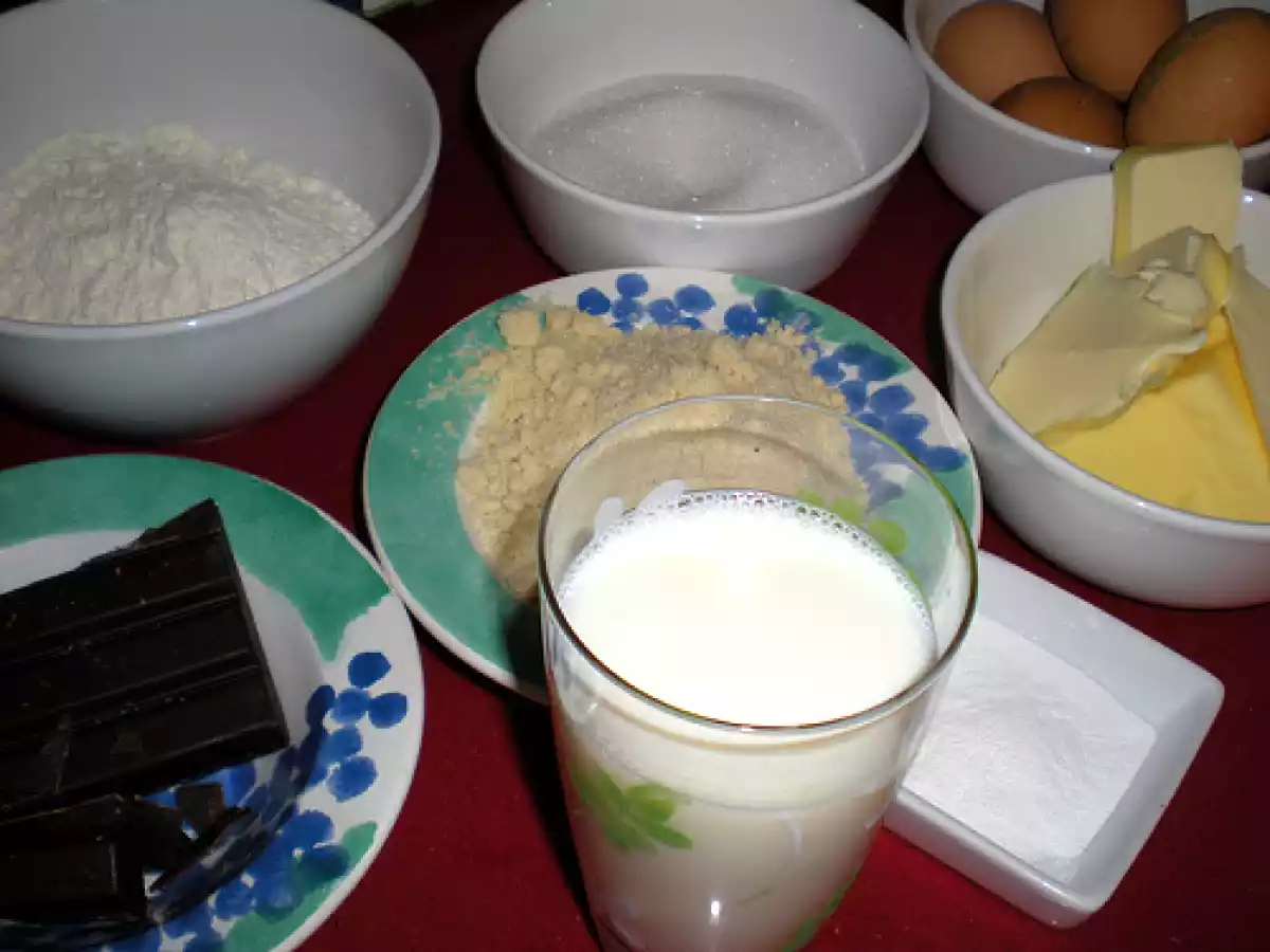 Budin de chocolate con almendras. Paso a paso - foto 12