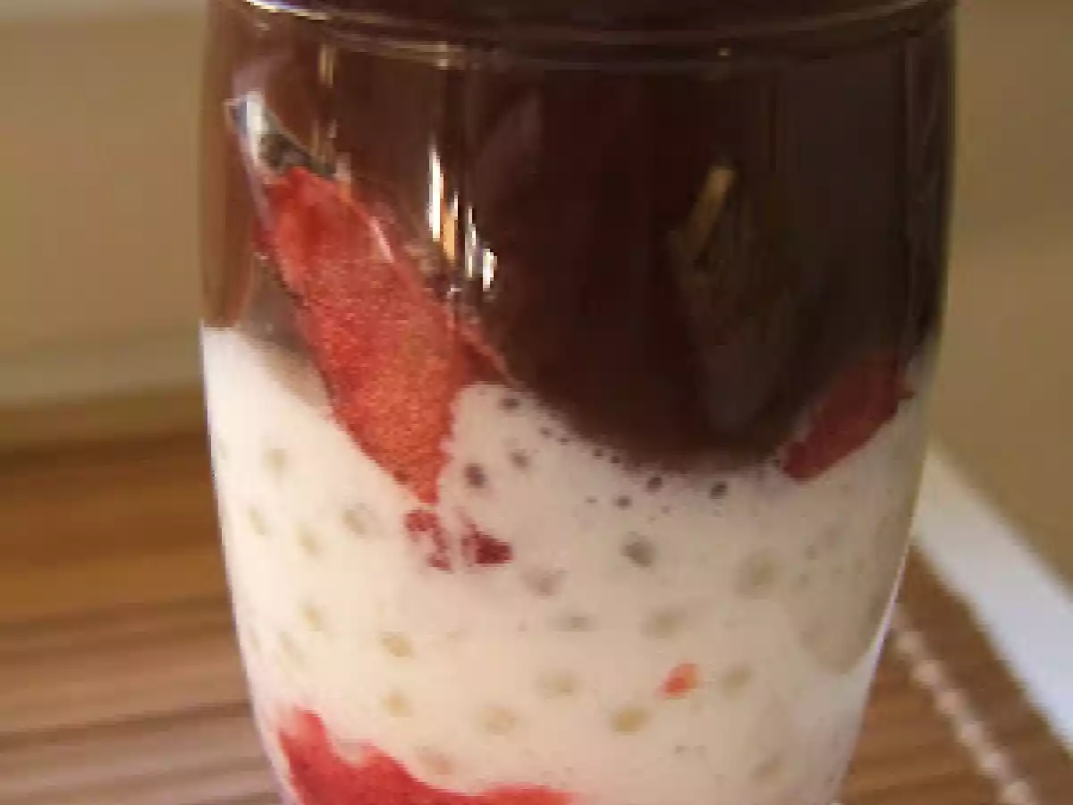 Budin de tapioca - perlas Sago