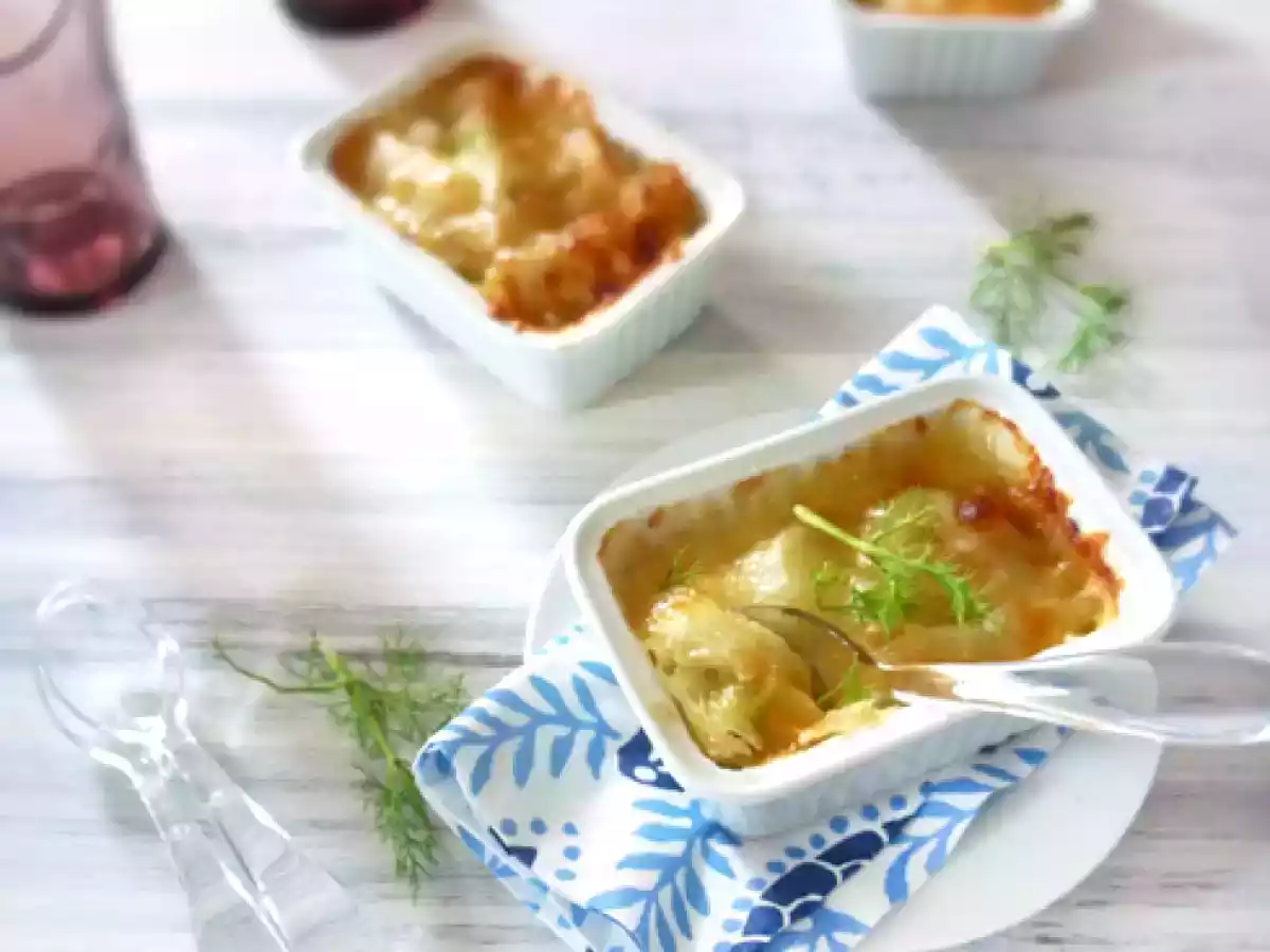 Bulbos de hinojos con mozzarella