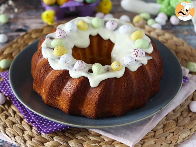 Bundt cake de Pascua con sabor a limón y chocolate blanco, foto 1
