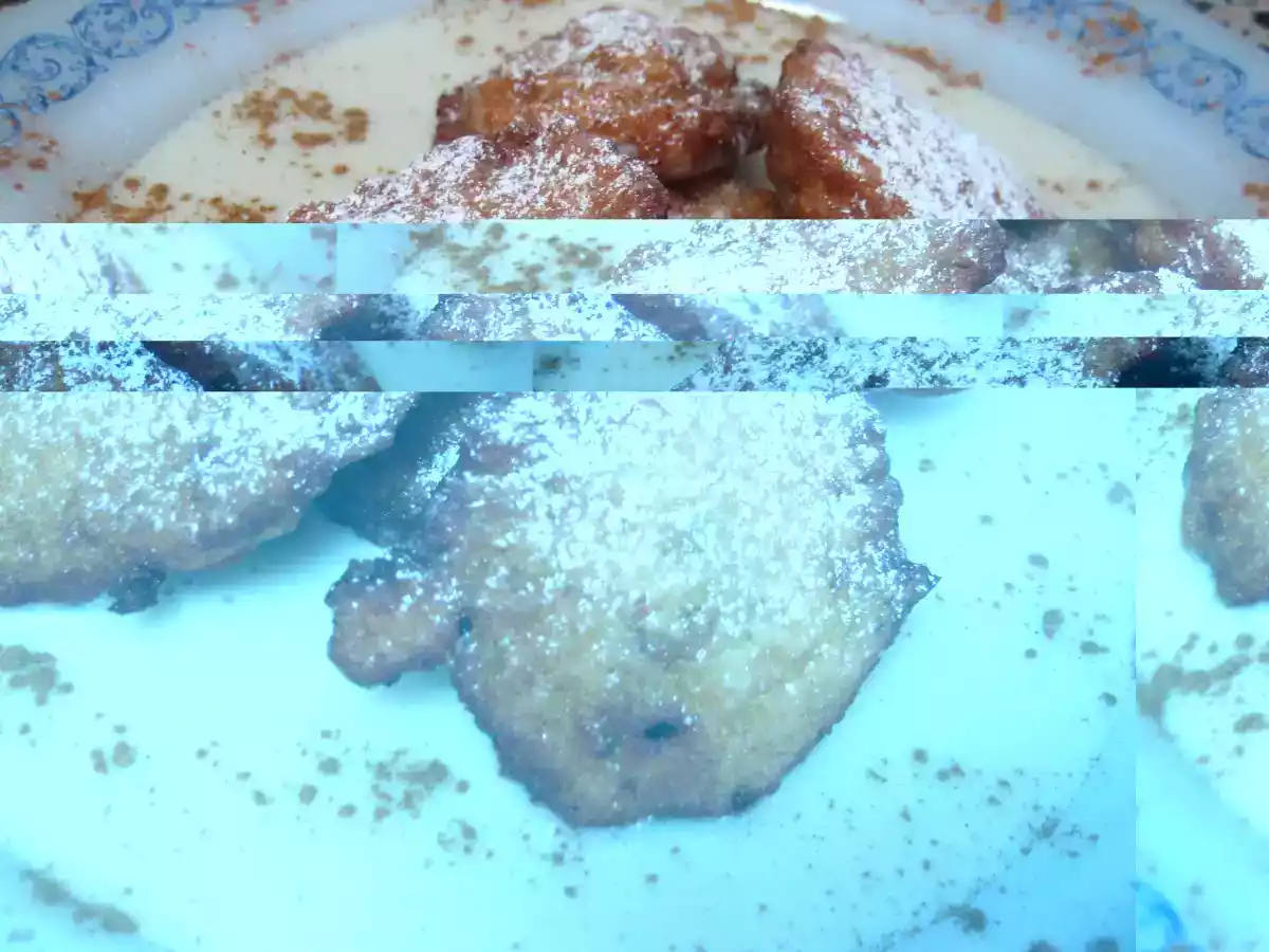 Buñuelos de fartons con salsa de Horchata de Chufa de Valencia