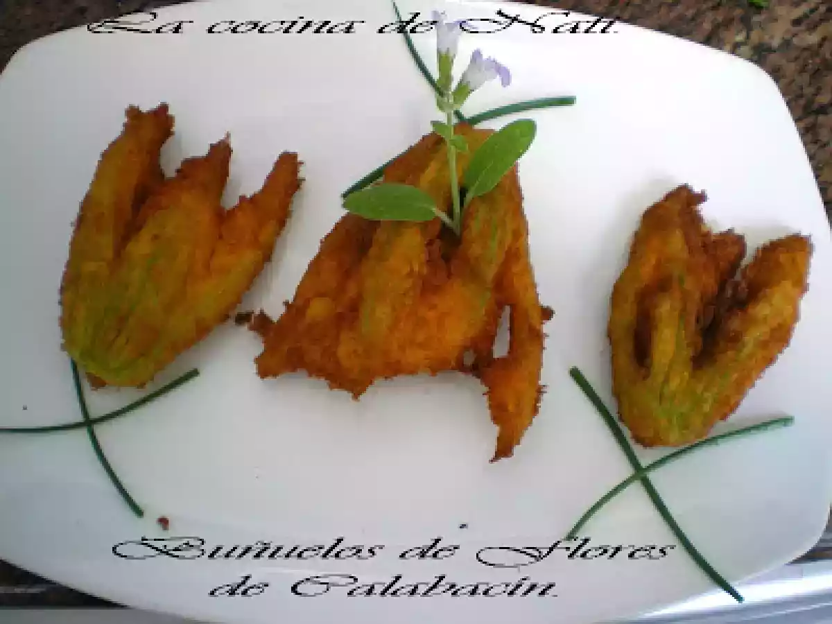BUÑUELOS DE FLORES DE CALABACÍN.