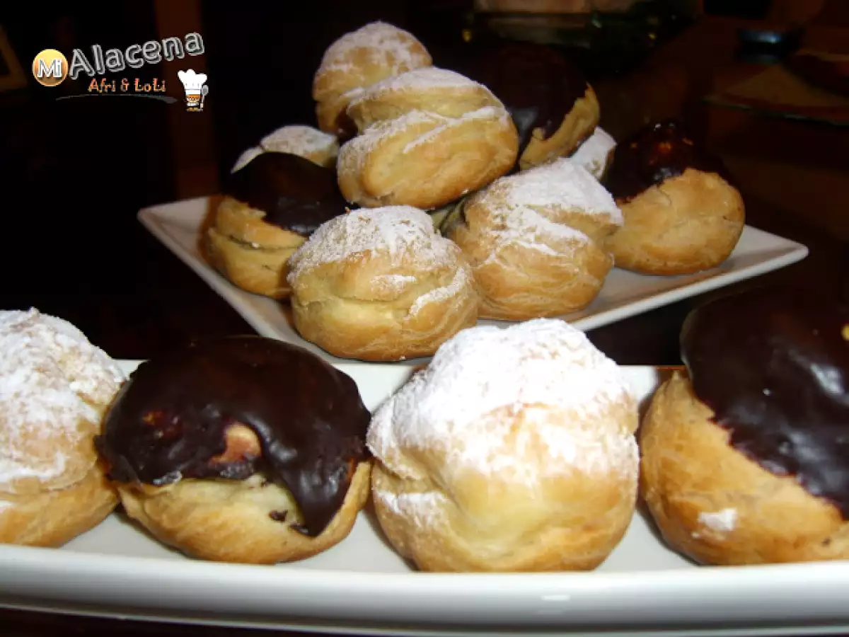 Buñuelos rellenos de trufa y nata - foto 3