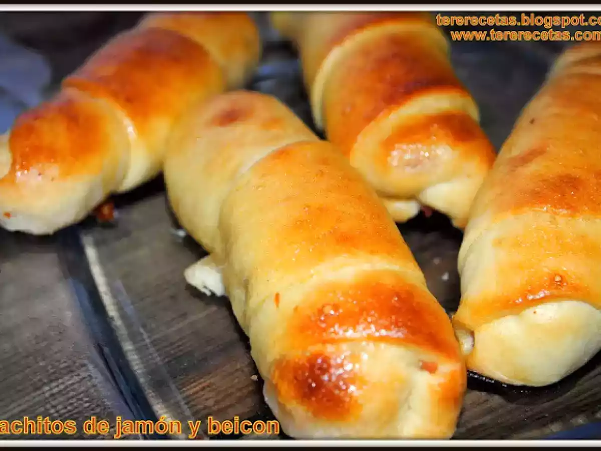 Cachitos venezolanos de jamón y beicon. - foto 2