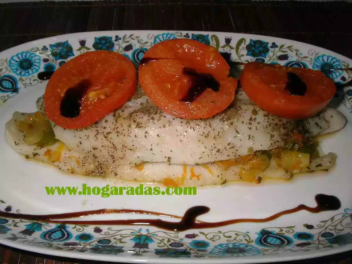 Cachopo de pescado con verduritas