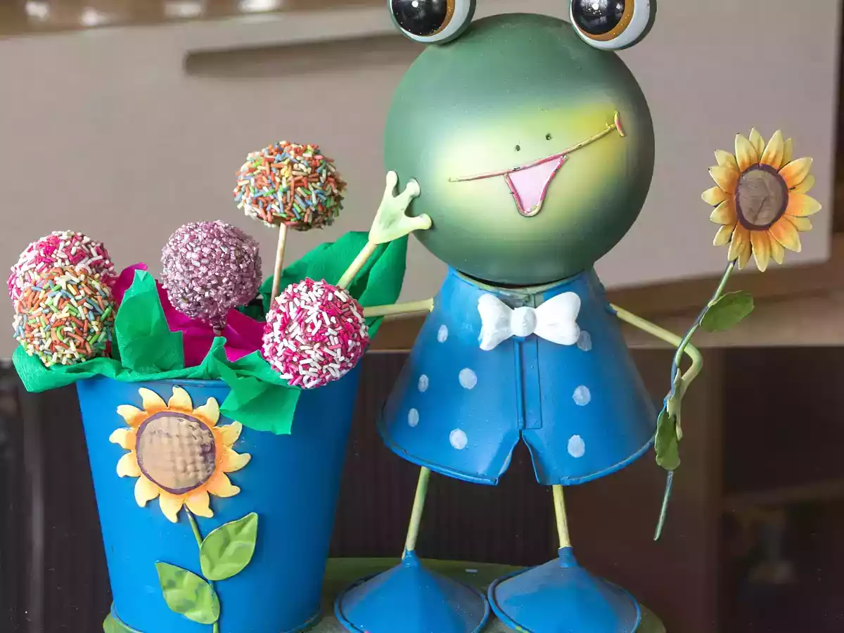 Cake pops express de bizcocho y dulce de leche