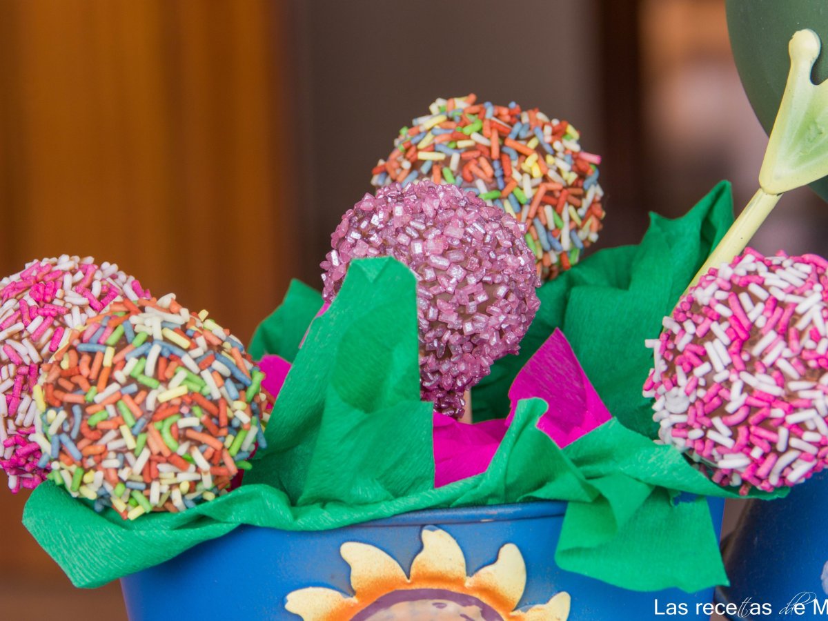 Cake pops express de bizcocho y