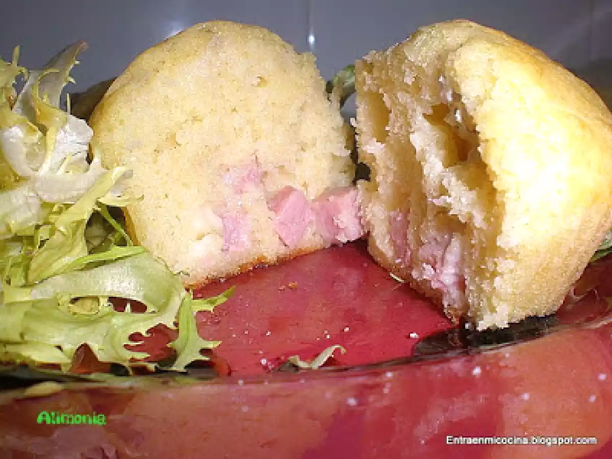 Cake salado de jamon y queso/Cake salé de jambon et fromage