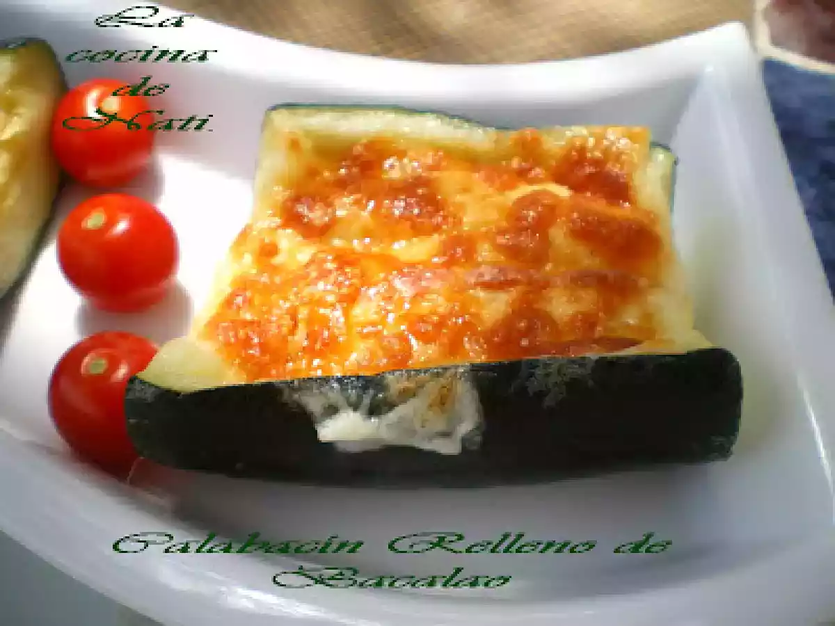CALABACÍN RELLENO DE BACALAO.