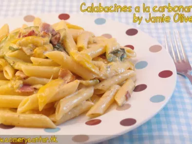 Calabacines a la Carbonara de Jamie Oliver