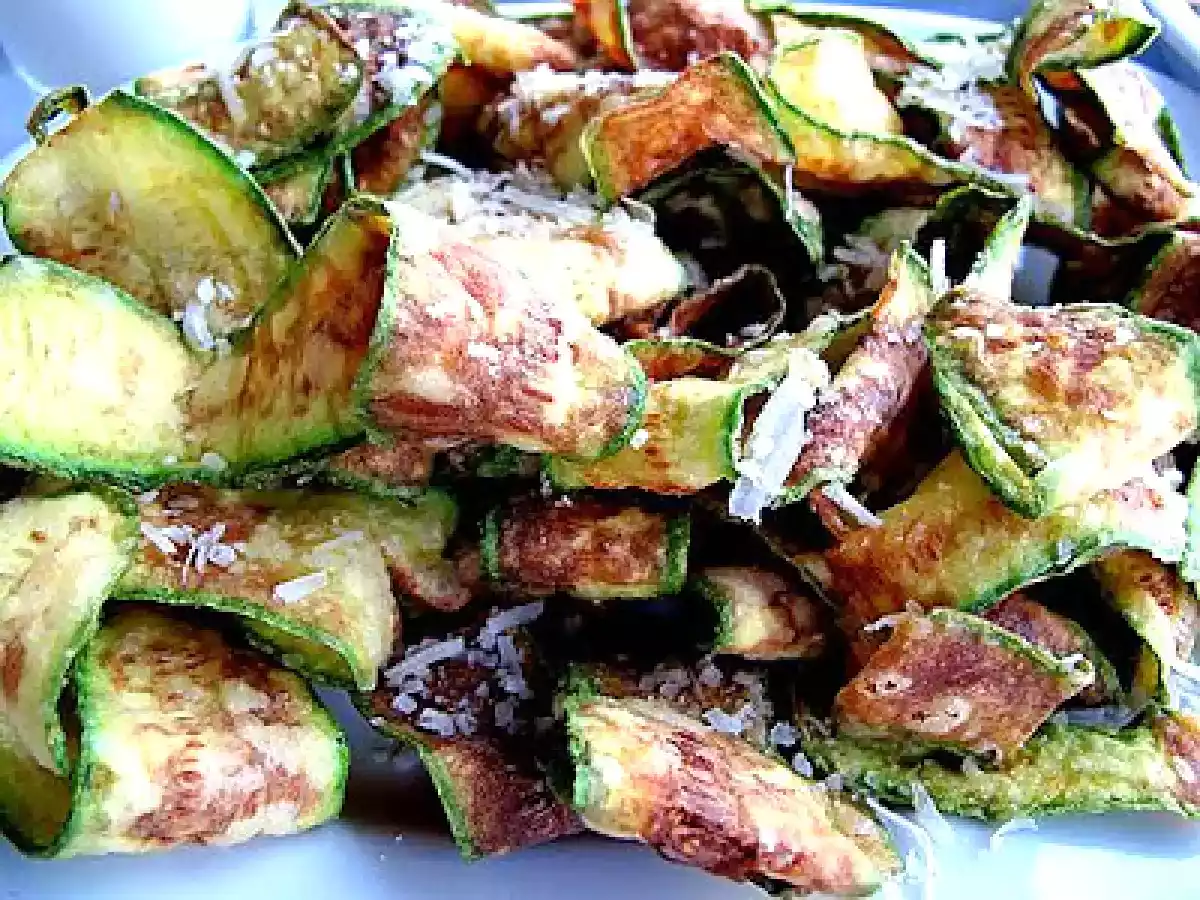 Calabacines asados con grana padano