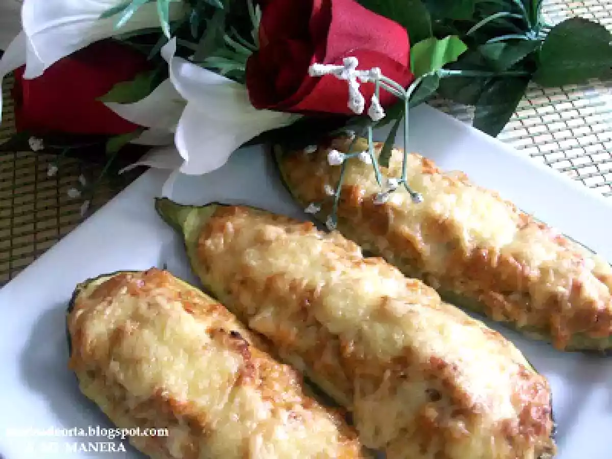 CALABACINES RELLENOS DE ATÚN (receta de Morguix)