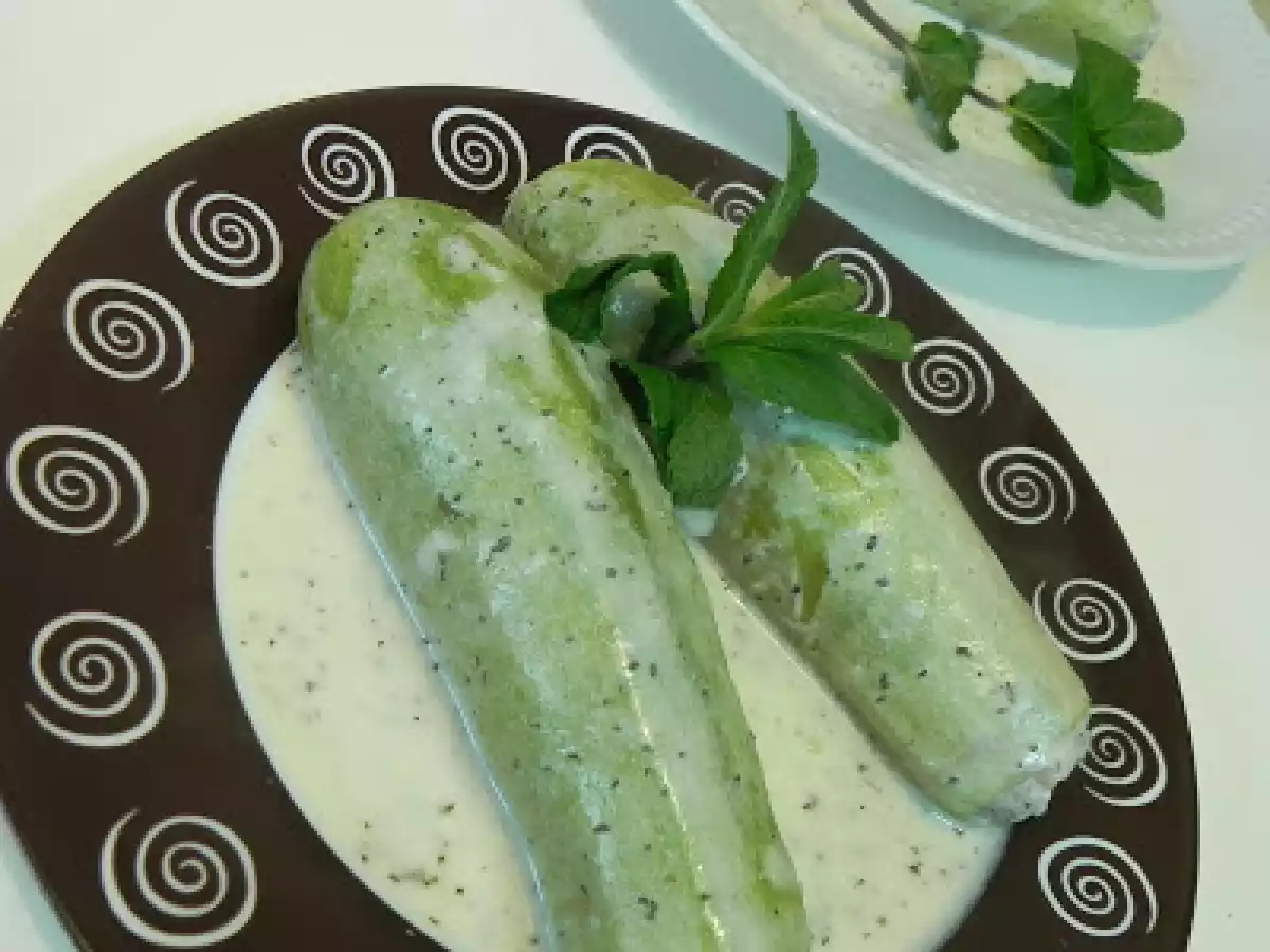 Calabacines rellenos de cordero y yogur/Kusa bel-laban