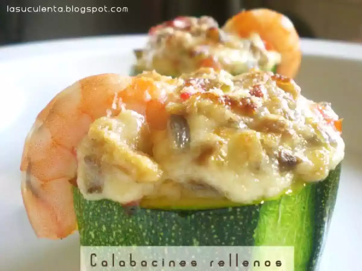 Calabacines rellenos de gambas - foto 2