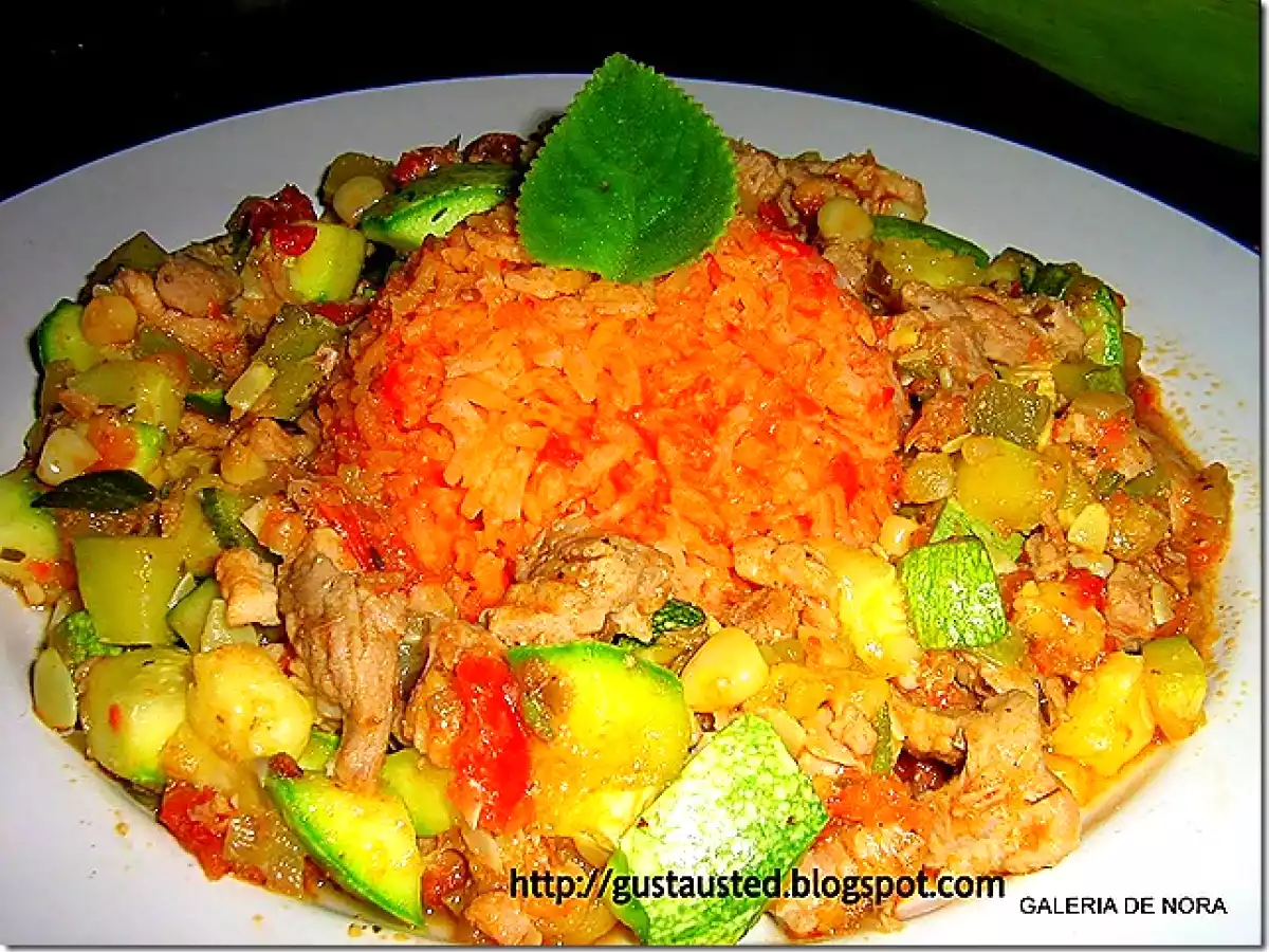 CALABACITAS CON CARNE DE PUERCO A LA MEXICANA RECETA