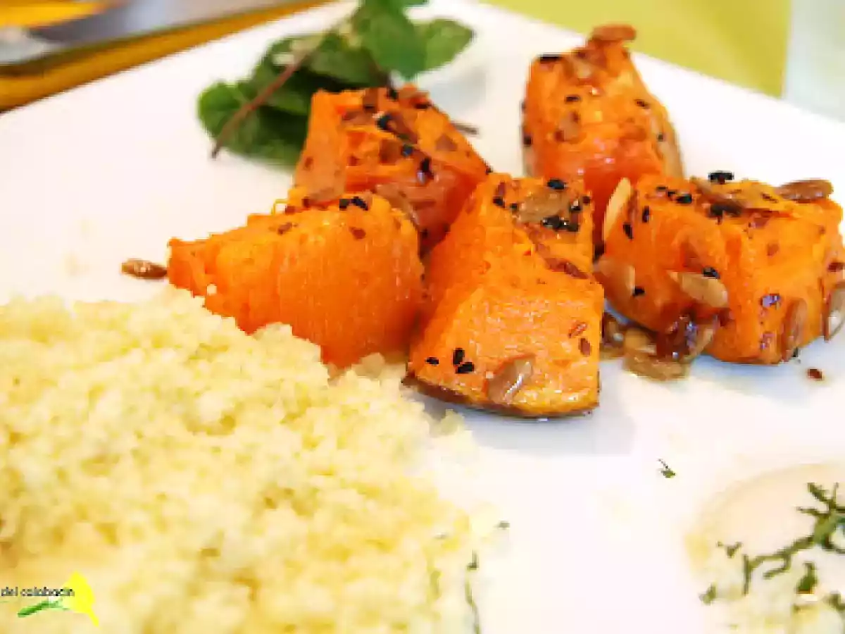 Calabaza asada contra el tiempo que pasa