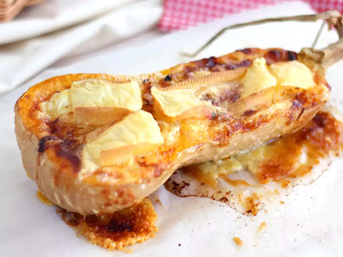 Calabaza butternut rellena de queso - foto 2