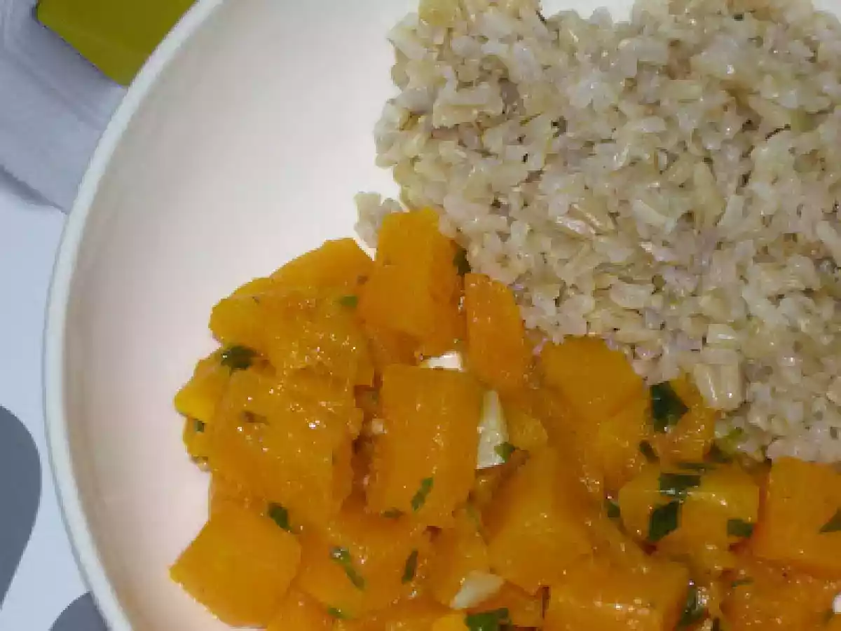 CALABAZA ESPECIADA CON ARROZ BASMATI - foto 2