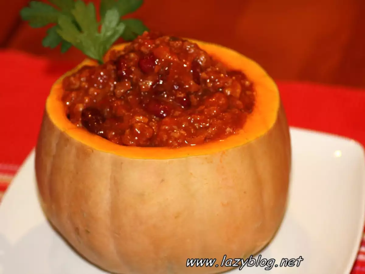 Calabaza rellena de Chile con carne - foto 4