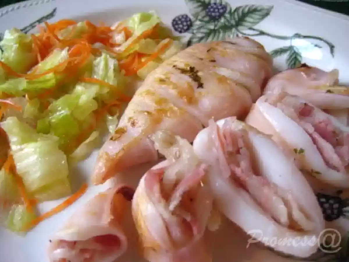 Calamares a la plancha rellenos