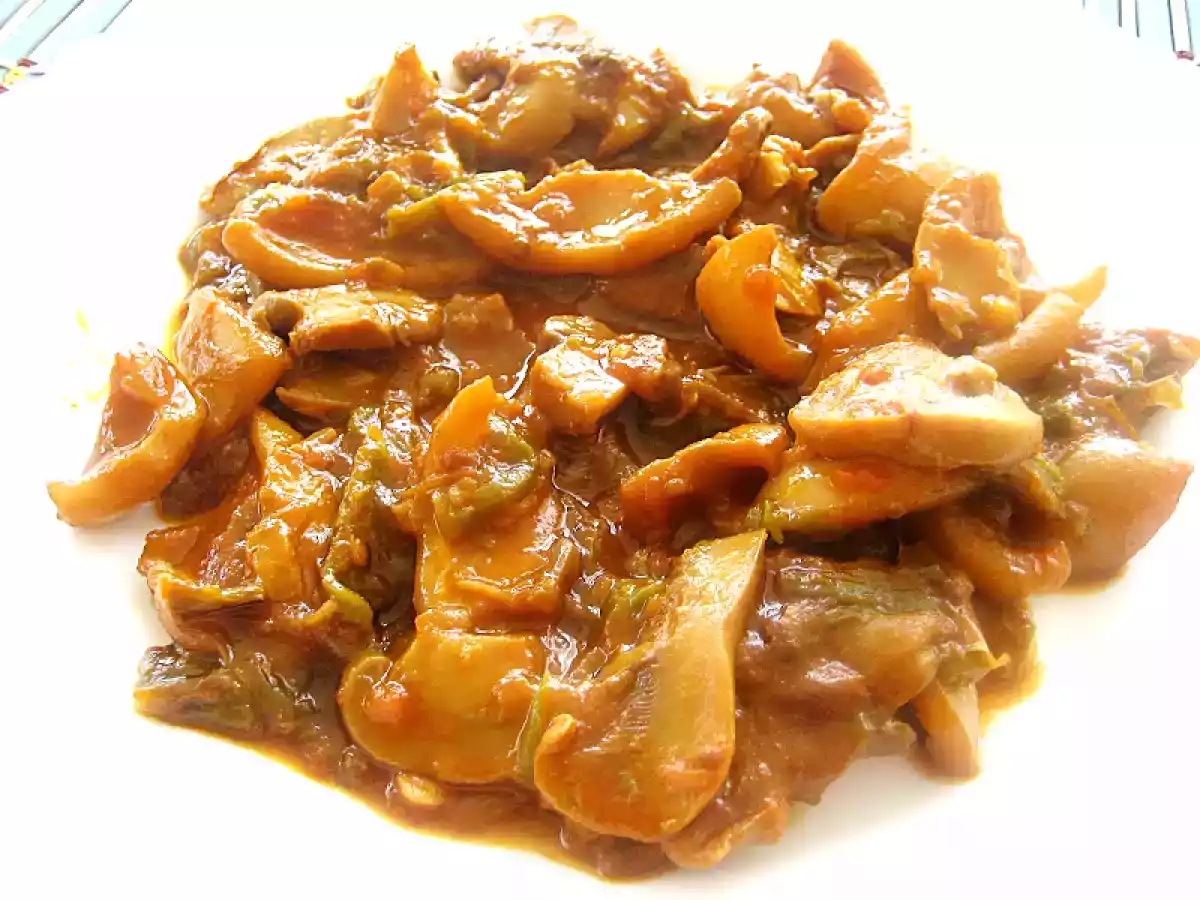 Calamares con pimientos