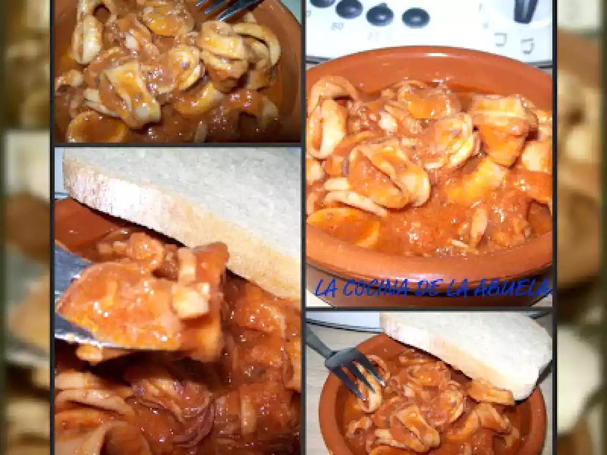 CALAMARES EN SALSA AMERICANA EN THERMOMIX.