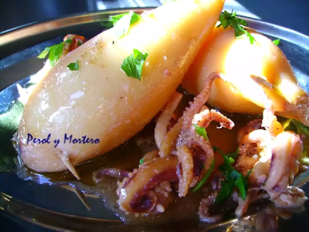 Calamares Rellenos De Huevas De Merluza Y Bacalao