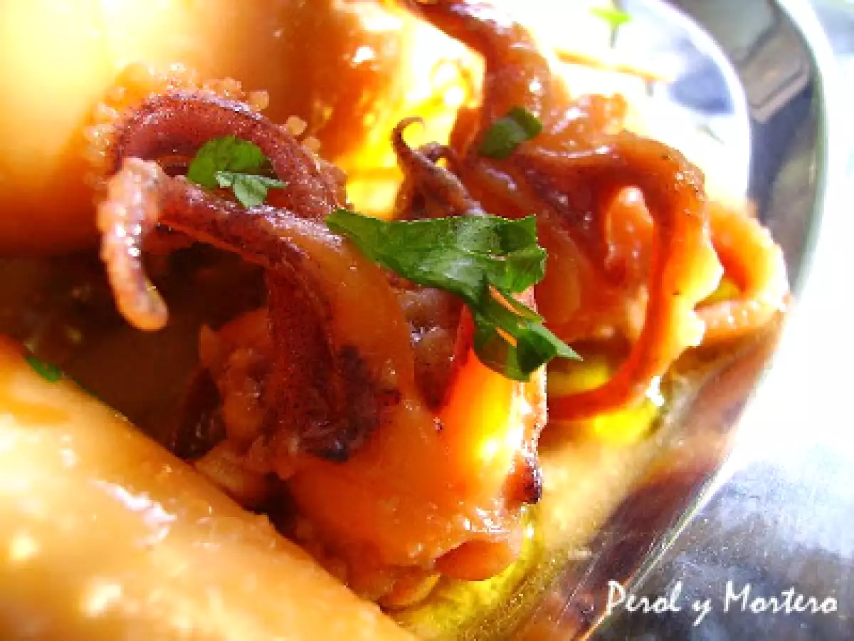 Calamares Rellenos De Jamón Y Gambas - foto 2