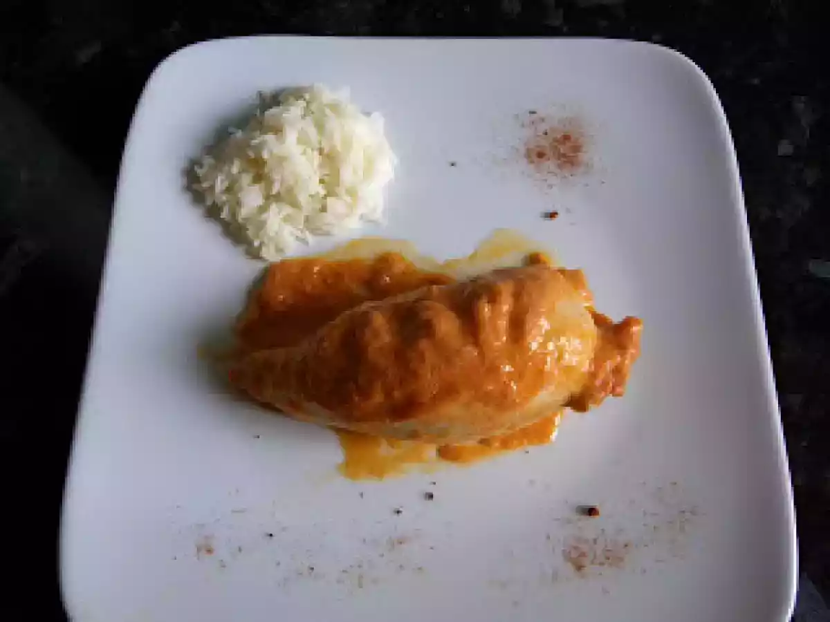 Calamares rellenos de pisto.