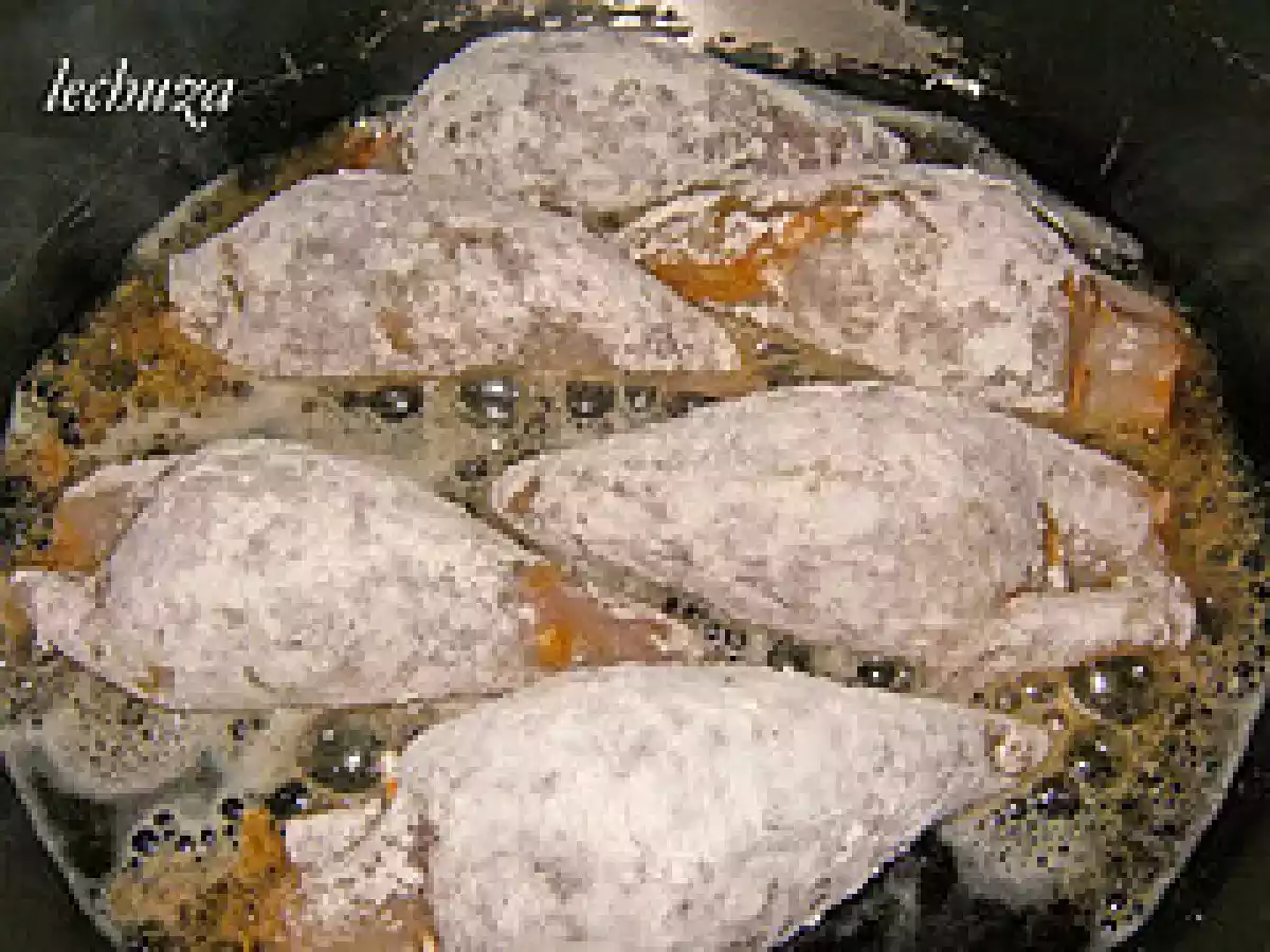 Calamares rellenos en salsa marinera - foto 3