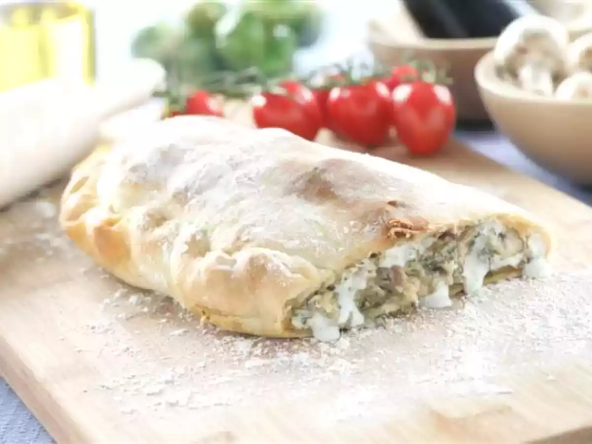 Calzone de Philadelphia champiñón y berenjenas