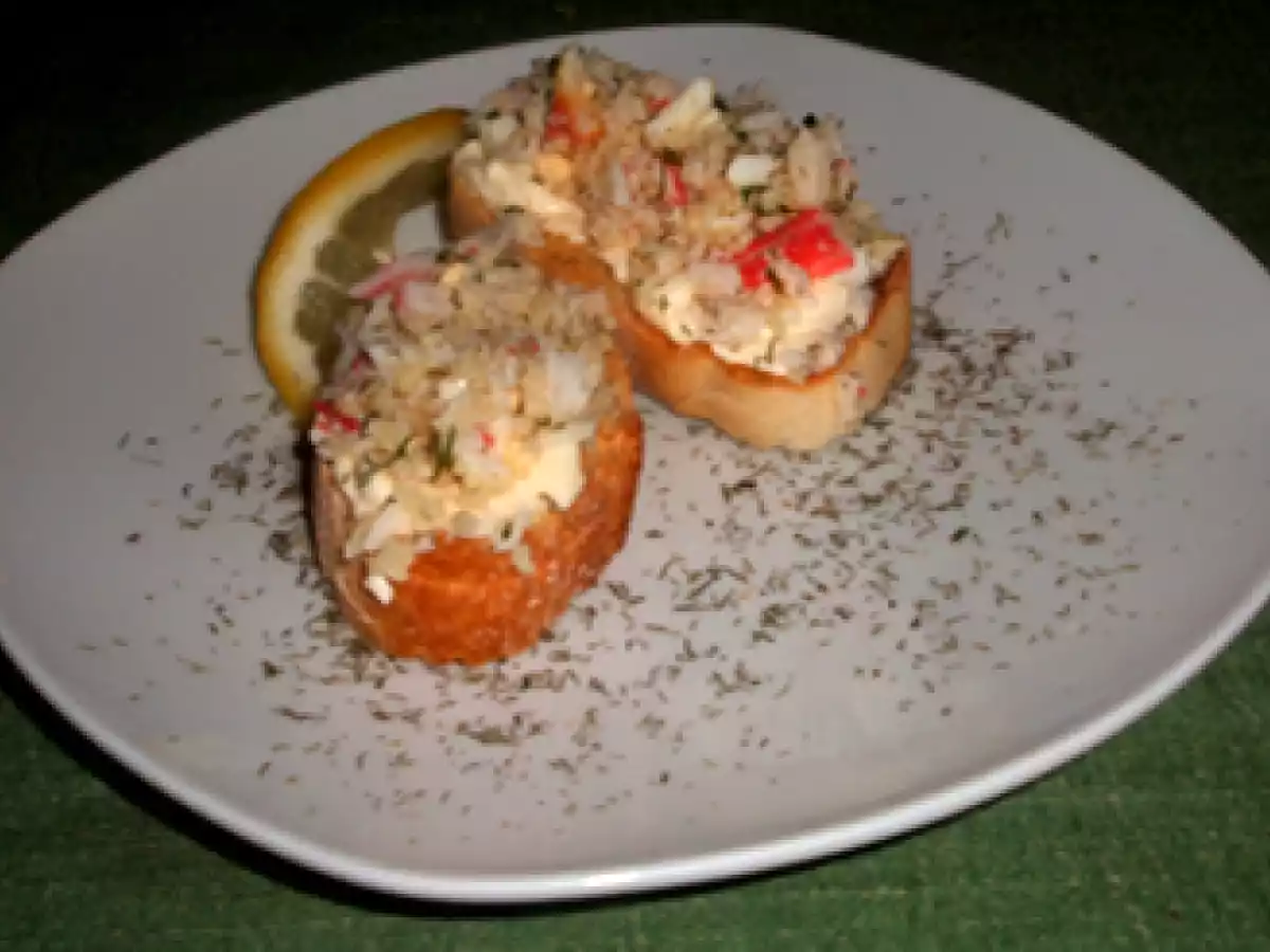 Canapé de cangrejo