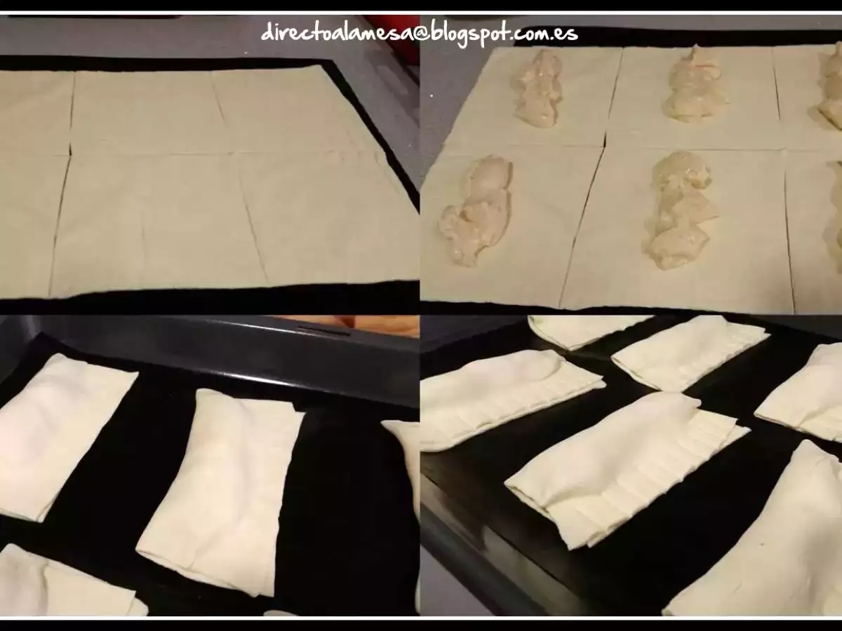 Cañas de hojaldre rellenas de crema pastelera - foto 2